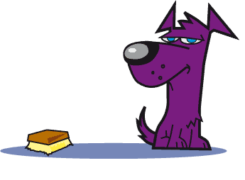 Image of Dog with scrubbing brush